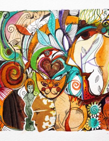 Verena Waddell visual artist print on canvas Host