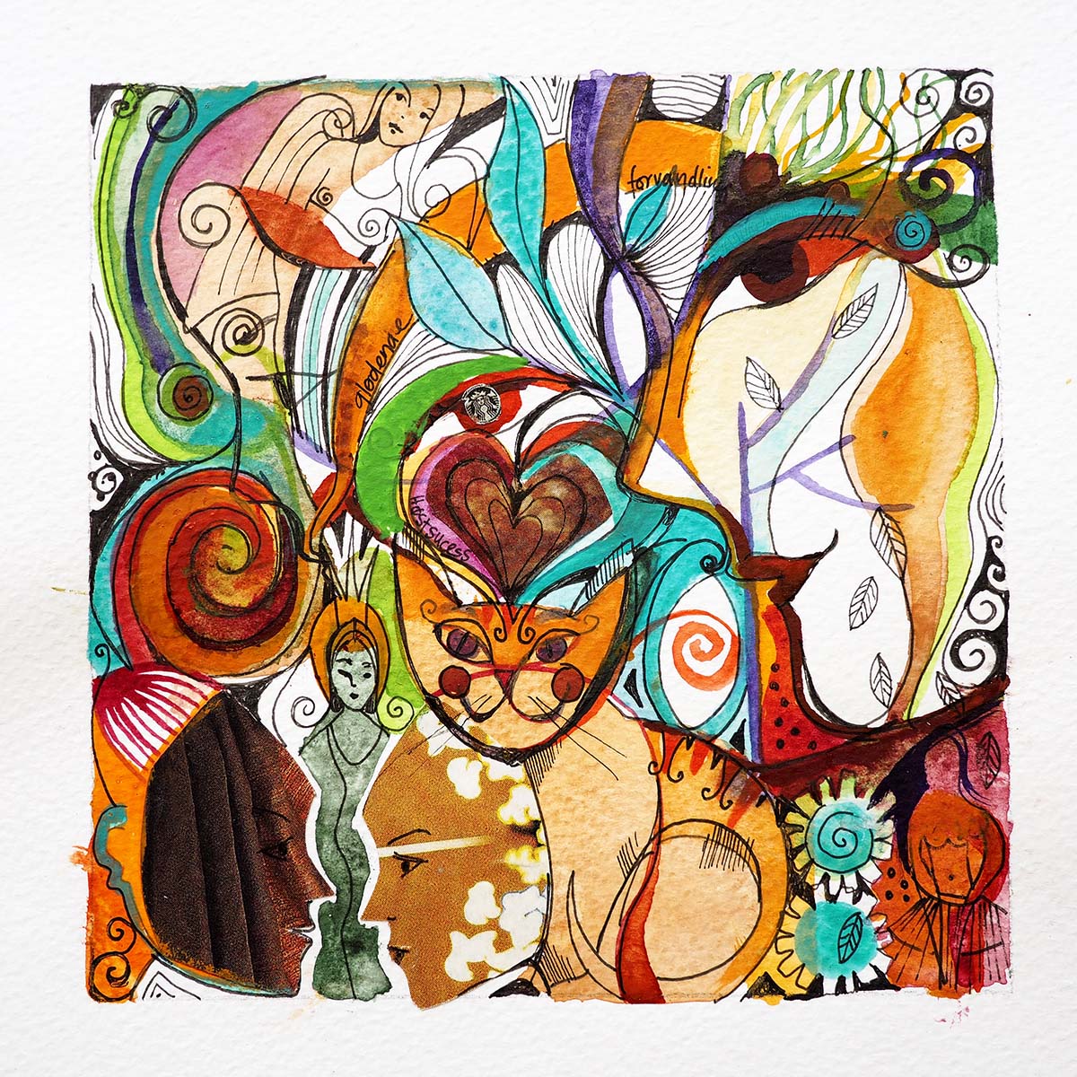 Verena Waddell visual artist print on canvas Host