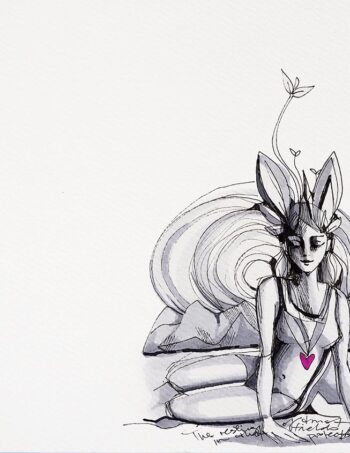 Verena Waddell visual artist print Leaning North